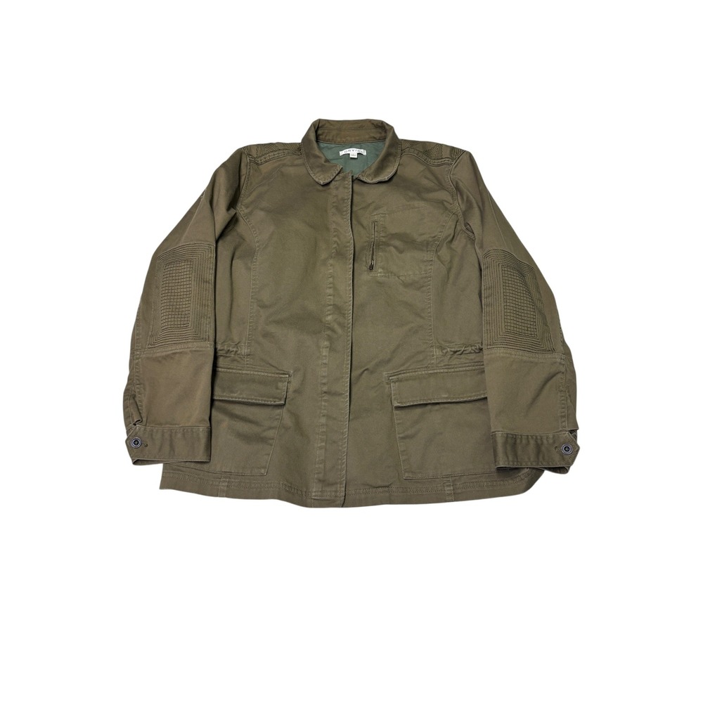 Orvis Womens Olive Green Utility Field Jacket Cotton Stretch Size L